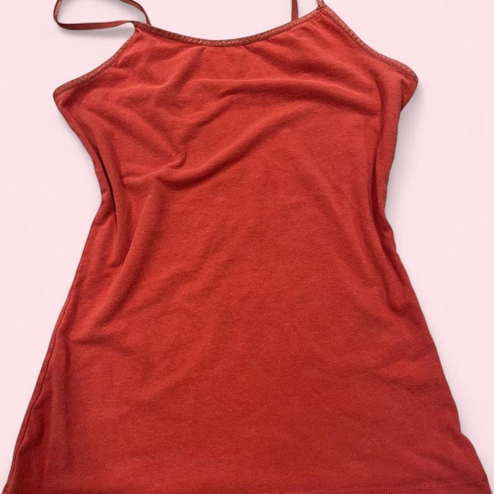 Wet Seal Orange Cami Tank Top Adjustable Spaghetti Straps Y2K Size Medium